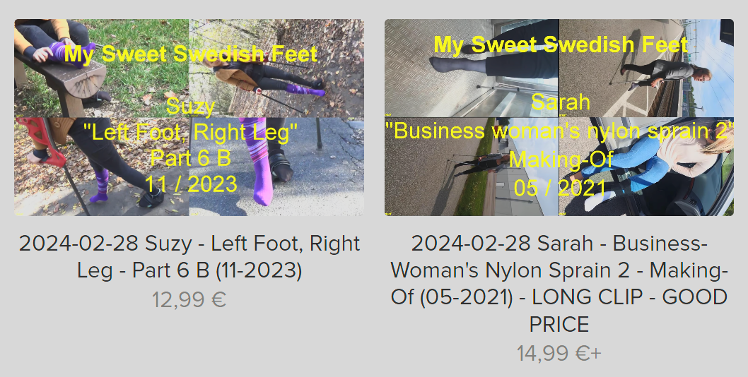 My Sweet Swedish Feet --- Last Upd: 2024-02-28 -LEAP YEAR SALE 15% OFF until 29th FEB 2024