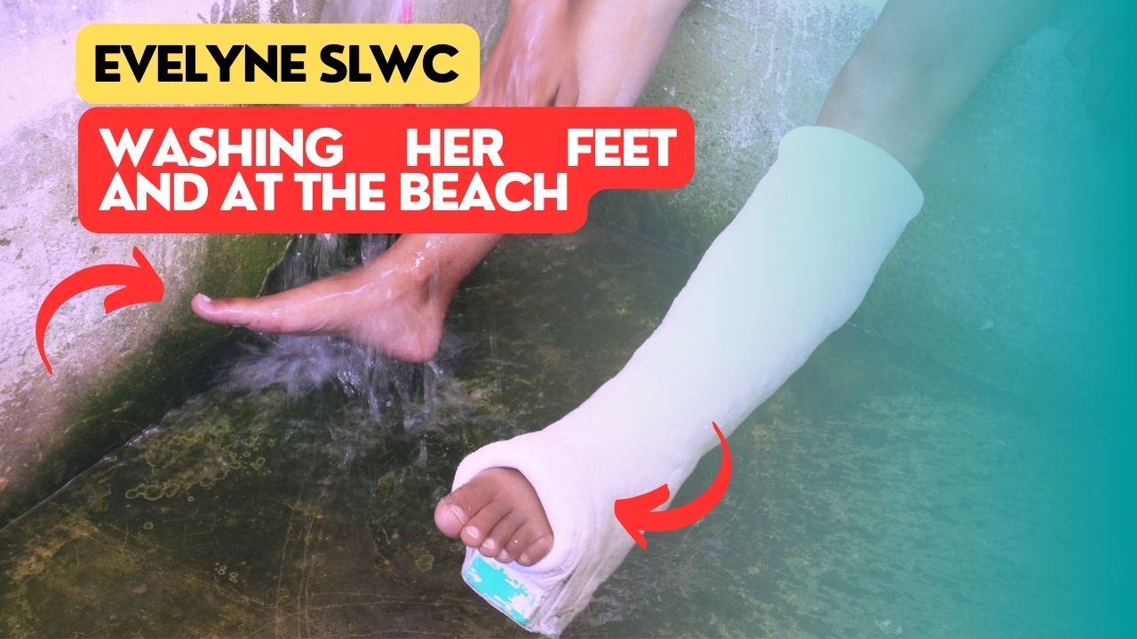 Evelyne SLWC Washing Feet and Crutching at the Beach