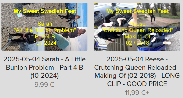 Last Update: 2025-05-04 - every day 2 new clips
