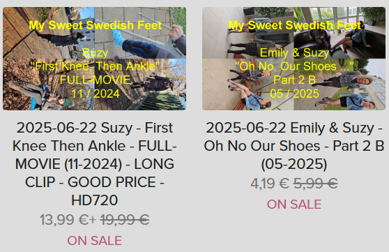 Last day of MID-SUMMER %%% SALE %%% - get 30% discount on all clips in our shop but only on Saturday, 20th and Sunday, 21st June 2025 --- Last Update: 2025-06-22 - every day 2 new clips