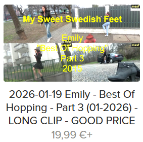 Last Update: 2026-01-19 - new clip(s) every day --- Special Discount 40% on all clips published in 2023 until January, 31st 2026 - see https://payhip.com/MySweetSwedishFeet/search?q=2023-