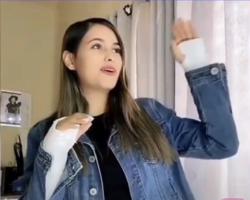 Accident playing basketball fractured wrists, she perfect manicure