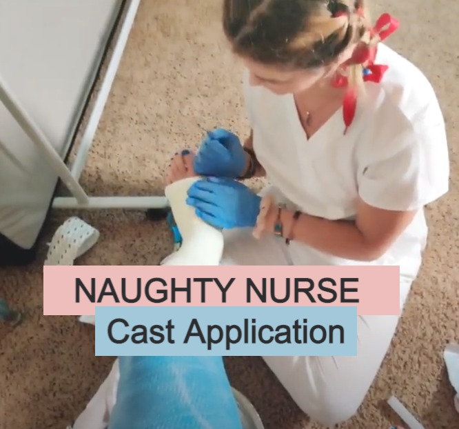 Cast Application - Oh no, looks like the Dr says your leg is broken and that I need to put you in a full leg cast.  Enjoy 15 Minutes of me applying the cast to your leg, and then 5 minutes of me taking extra good care of you after...