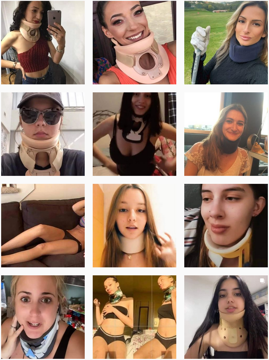 Webfinds of girls in different neckbraces...