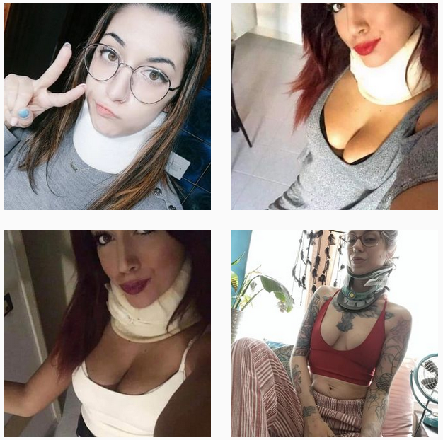 Webfinds of girls in different neckbraces... 
